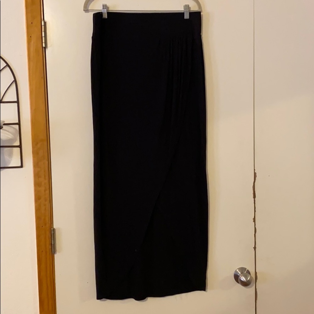SUPER comfy faux wrap maxi skirt